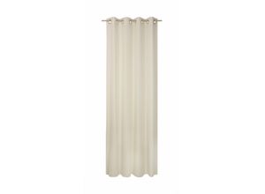 4004567156022 - Vorhang WIRTH RICCIA Gardinen Gr 180 cm Ösen 132 cm beige (creme goldfarben) Ösen Gardine