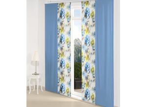 4004567169589 - Schiebegardine WIRTH MOLINELLA Gr 2 blau B60cm H175cm Polyester Gardinen