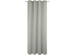 4004567173975 - Vorhang WIRTH Peschiera Gardinen Gr 245 cm Ösen 132 cm grau (taupe) echtes Seiden-Garn verwebt