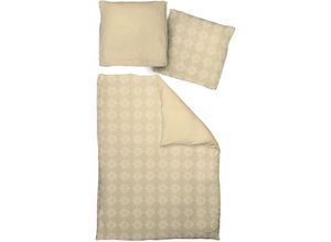 4004567186463 - Bettwäsche ADAM Romantic Puligny A Gr B L 135 cm x 200 cm (1 St) B L 80 cm x 80 cm (1 St) Renforcé beige Renforcé-Bettwäsche mit großen Ornamenten