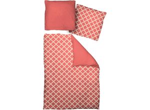 4004567192389 - Bettwäsche ADAM Maroccan Shiraz Gr B L 135 cm x 220 cm (1 St) B L 80 cm x 80 cm (1 St) Renforcé rot Renforcé-Bettwäsche mit Karomuster