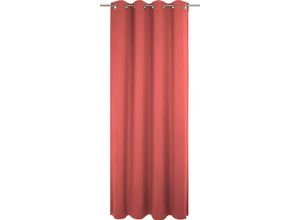 4004567201722 - Vorhang ADAM Uni Light Collection Gardinen Gr 145 cm Ösen 145 cm rot Ösen Gardine