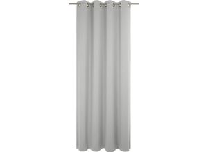 4004567202262 - Vorhang ADAM Uni Light Collection Gardinen Gr 245 cm Ösen 145 cm grau (hellgrau) Ösen