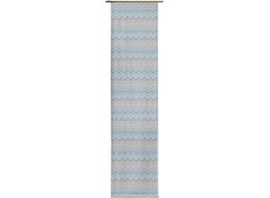 4004567203320 - Schiebegardine WIRTH Benewitz Gr 4 blau B60cm H245cm Jacquard Baumwolle Polyester Gardinen