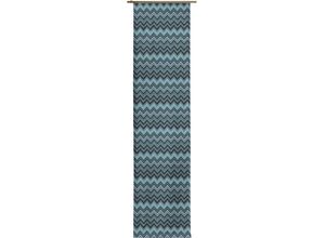 4004567203504 - Schiebegardine WIRTH Benewitz Gr 1 blau (petrol) B60cm H145cm Jacquard Baumwolle Polyester Gardinen