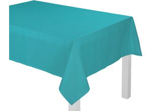 4004567204686 - Tischdecke ADAM Uni Collection Tischdecken Gr B L 130 cm x 190 cm eckig blau (türkis) Tischdecken nachhaltig