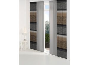 4004567213169 - Schiebegardine WIRTH Maribor Gr 1 grau B60cm H145cm Jacquard Baumwolle Polyester Gardinen