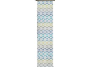 4004567213725 - Schiebegardine WIRTH Zirbello Gr 1 blau B60cm H145cm Jacquard Baumwolle Polyester Gardinen