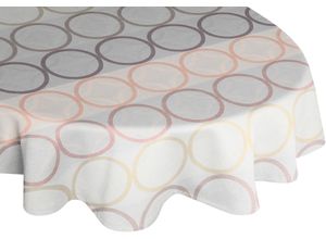 4004567215415 - Tischdecke WIRTH ZIRBELLO Tischdecken Gr B L 130 cm x 190 cm oval bunt (rosé lila) Tischdecken