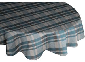 4004567216528 - Tischdecke WIRTH LAUFENBERG Tischdecken Gr B L 130 cm x 190 cm oval blau (petrol) Tischdecken oval