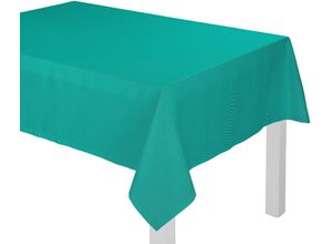 4004567224684 - Tischdecke ADAM Uni Collection Tischdecken Gr B L 130 cm x 190 cm eckig blau (petrol) Tischdecken nachhaltig