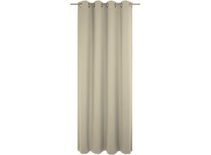 4004567248895 - Vorhang WIRTH Newbury Gardinen Gr 145 cm Ösen 130 cm grau (taupe) Ösen Gardine