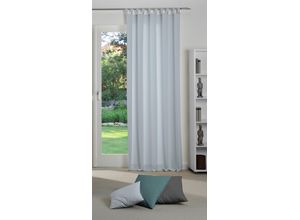 4004567253622 - Vorhang WIRTH Newbury Gardinen Gr 245 cm Schlaufen 130 cm blau (hellblau) Schlaufen