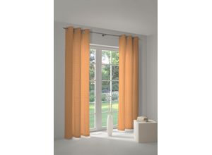 4004567270049 - Vorhang ADAM Vorhang Urban Cactus mit Ösen aus 100 % Bio-Baumwolle Gr 1 gelb (curry) B145cm H145cm Jacquard Baumwolle (Bio-Baumwolle) Gardinen Vorhang Urban Cactus aus Bio-Baumwolle Made in Germany