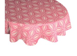 4004567271732 - Tischdecke ADAM Retro Floret Tischdecken Gr Ø 145 cm rund pink Tischdecken nachhaltig