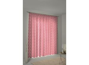 4004567271787 - Vorhang ADAM Retro Floret Gr 2 pink B145cm H175cm Jacquard Baumwolle (Bio-Baumwolle) Gardinen nachhaltig