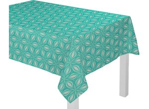 4004567271954 - Tischdecke ADAM Retro Floret Tischdecken Gr B L 145 cm x 250 cm eckig blau (petrol) nachhaltig