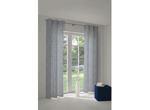 4004567273378 - Vorhang ADAM Vorhang Easy Diamond aus 100 % Bio-Baumwolle Ösen (1 St) Gr 1 blau (dunkelblau) B145cm H145cm Jacquard Baumwolle (Bio-Baumwolle) Gardinen Blickdichter Vorhang Easy Diamond aus Bio-Baumwolle Made in Germany