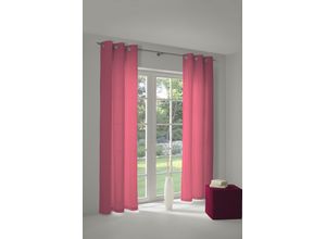 4004567275600 - Vorhang ADAM Uni Collection Gardinen Gr 245 cm Ösen 145 cm pink Ösen nachhaltig
