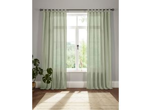 4004567276171 - Vorhang ANDAS Elby 1 Gr 2 grün (olive) B142cm H175cm Jacquard Baumwolle Polyester Gardinen transparent basic monochrom bis 295 cm Länge