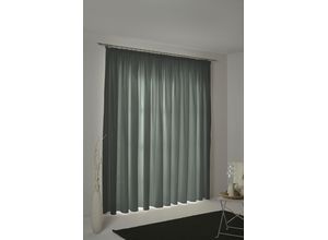 4004567280871 - Vorhang GUIDO MARIA KRETSCHMER HOME & LIVING MIRKO Gr 2 grün (oliv) B142cm H175cm Jacquard Baumwolle (Bio-Baumwolle) Gardinen blickdicht nachhaltig monochrom basic