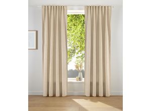 4004567281816 - Vorhang LESKA Gr 2 beige (sand) B132cm H175cm Jacquard Polyacryl Polyester LEGER HOME BY LENA GERCKE Gardinen blickdicht glatt gewebt monochrom verschiedene Größen