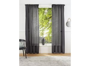 4004567282400 - Vorhang Lanea Gr 3 grau (anthrazit) B135cm H225cm Baumwolle Polyester LEGER HOME BY LENA GERCKE Gardinen Leinenoptik 1 Schal verschiedene Größen