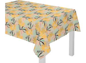 4004567287382 - Tischdecke ADAM Jungle Tischdecken Gr B L 190 cm x 130 cm 1 St rechteckig bunt (gelb türkis) Tischdecken GOTS organiczertifiziert durch CERES 0242Made in Germany