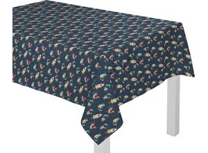 4004567289591 - Tischdecke ADAM Space Tischdecken Gr B L 190 cm x 130 cm 1 St rechteckig blau (dunkelblau) Tischdecken GOTS organiczertifiziert durch CERES 0242für Kinder