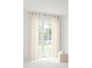 4004567290504 - Vorhang GUIDO MARIA KRETSCHMER HOME&LIVING MIRKO Gardinen Gr 145 cm Ösen 142 cm beige (natur) Ösen Gardine blickdicht nachhaltig monochrom basic