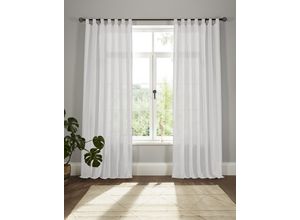 4004567290559 - Vorhang ANDAS Elby 1 Gr 2 weiß B142cm H175cm Jacquard Baumwolle Polyester Gardinen transparent basic monochrom bis 295 cm Länge 4004567290559 - Vorhang ANDAS Elby 1 Gr 2 weiß B142cm H175cm Jacquard Baumwolle Polyester Gardinen transparent basic monochrom bis 295 cm Länge