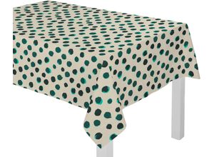 4004567291426 - Tischdecke ADAM Dots Tischdecken Gr B L 120 cm x 120 cm quadratisch grün (natur dunkelgrün) Tischdecken nachhaltig aus Bio-BaumwolleMade in Germany