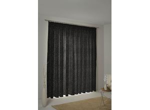 4004567293321 - Vorhang ADAM Scribble schwarz-weiß (schwarz naturweiß) B145cm H225cm Jacquard Baumwolle (Bio-Baumwolle) Leinen Gardinen aus Leinen und Bio-Baumwolle