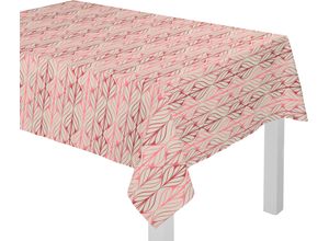 4004567293475 - Tischdecke ADAM Wave Tischdecken Gr B L 120 cm x 120 cm quadratisch bunt (natur dunkelrot rosa) Tischdecken nachhaltig aus Bio-BaumwolleMade in Germany