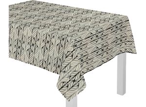 4004567294328 - Tischdecke ADAM Wave Tischdecken Gr B L 190 cm x 130 cm rechteckig beige (natur dunkelgrau hellgrau) Tischdecken nachhaltig aus Bio-BaumwolleMade in Germany