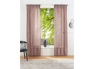 4004567294687 - Vorhang LEGER HOME BY LENA GERCKE Lanea Gardinen Gr 175 cm Multifunktionsband 135 cm orange (terra) Esszimmergardinen Leinenoptikhalbtransparent verschiedene Größen