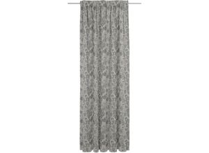 4004567306649 - Vorhang ADAM Flower Cuvée light Gardinen Gr 175 cm Multifunktionsband 142 cm schwarz (schwarz beige) Esszimmergardinen nachhaltig aus Bio-Baumwolle