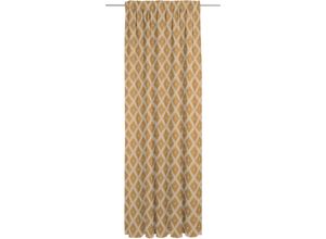 4004567309565 - Vorhang ADAM Maroccan Shiraz Gr 1 gelb (curry) Gardinen 145cm Multifunktionsband 142cm Baumwolle nachhaltig aus Bio-Baumwolle B142cm H145cm