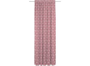 4004567310684 - Vorhang ADAM Retro Floret Gr 4 pink B142cm H245cm Jacquard Baumwolle Gardinen nachhaltig aus Bio-Baumwolle