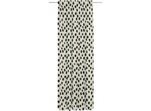 4004567315436 - Vorhang ADAM Dots Gr 4 schwarz (natur schwarz) B142cm H245cm Jacquard Baumwolle Leinen Gardinen nachhaltige Materialien