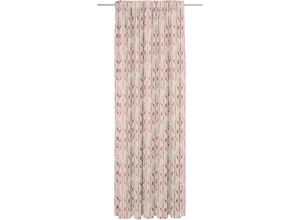 4004567316396 - Vorhang ADAM Wave Gr 1 bunt (rot natur rosa) Gardinen 145cm Multifunktionsband 142cm Baumwolle Leinen GOTS zertifiziert nachhaltig B142cm H145cm