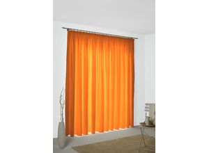 4004567319946 - Vorhang WIRTH Dim out Gardinen Gr 245 cm Multifunktionsband 142 cm orange Esszimmergardinen