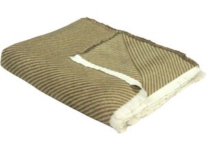 4004567325084 - Wohndecke ADAM Stripes Wohndecken Gr B L 150 cm x 210 cm braun Baumwolldecken GOTS zertifiziert - nachhaltig aus Bio-Baumwolle Kuscheldecke