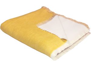 4004567325114 - Wohndecke ADAM Solo Wohndecken Gr B L 150 cm x 210 cm gelb (curry) Baumwolldecken GOTS zertifiziert - nachhaltig aus Bio-Baumwolle Kuscheldecke