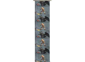 4004567332860 - Schiebegardine WIRTH Dragons Gr 2 grau B60cm H175cm Satin Polyester Gardinen Universal Pictures