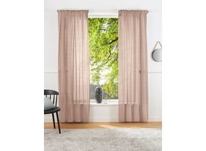 4004567334970 - Vorhang LEGER HOME BY LENA GERCKE Lanea Gardinen Gr 225 cm Multifunktionsband 135 cm rosa Esszimmergardinen Leinenoptik 1 Schal verschiedene Größen