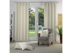 4004567338503 - Vorhang WIRTH Torbole Gr 1 braun (schlamm) B65cm H125cm Jacquard Baumwolle Polyester Gardinen