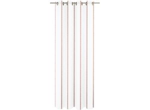 4004567349325 - Gardine WIRTH Chloé Gardinen Gr 125 cm Ösen 400 cm weiß (weiß rost) Ösen Fertigstore mit (Ø 4 cm) nach Maß