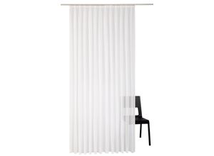 4004567352592 - Gardine WIRTH Audrey Gardinen Gr 125 cm Faltenband 600 cm weiß Schlafzimmergardinen Fertig-Store mit FB 13 nach Maß