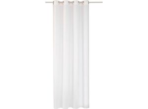4004567354497 - Gardine WIRTH Audrey weiß Gardinen 160cm Ösen 750cm Polyester Fertigstore mit Ösen (Ø 4 cm) nach Maß B750cm H160cm
